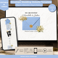 Light Blue Wedding Website Template | Editable Canva Wedding Website