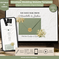 Sage Green Wedding Website Template | Editable Canva Design