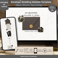 Black & White Wedding Website Template | Editable Canva Wedding Website